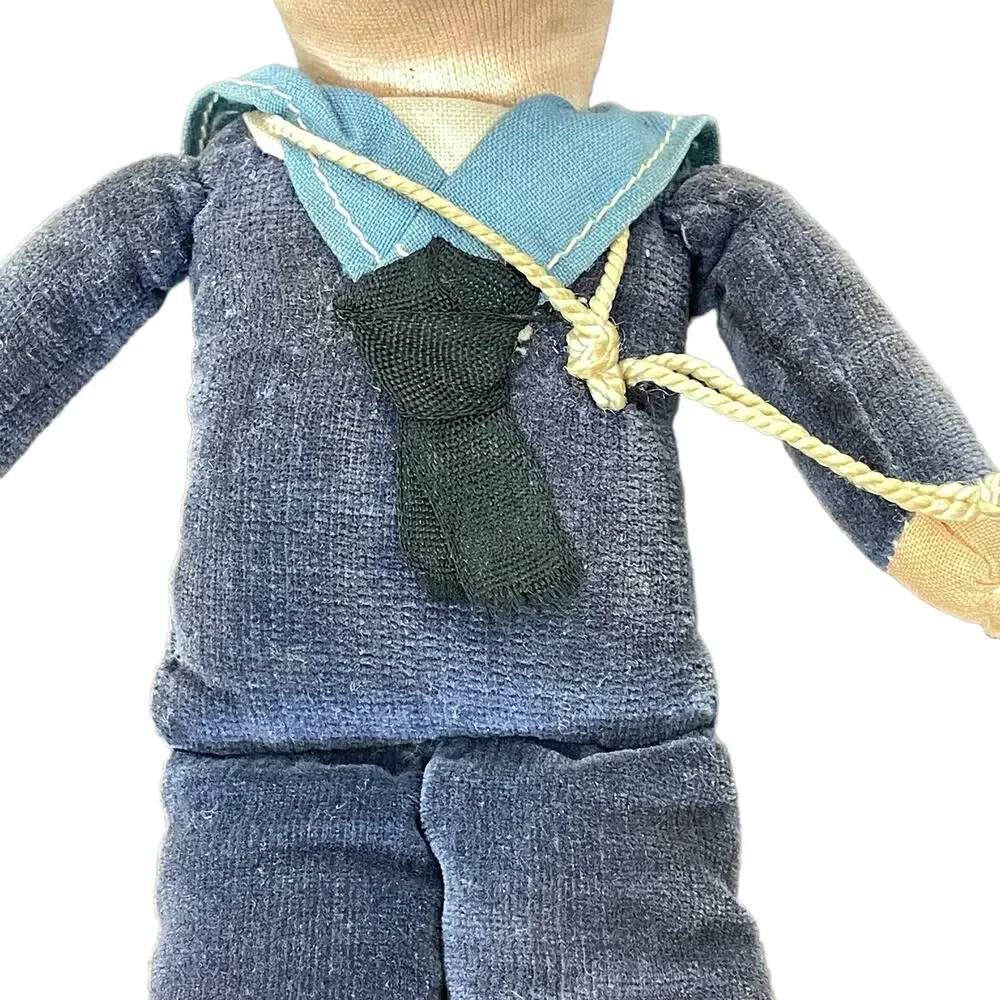 Norah Welling Sailor Doll 9” Stuffed Jollyboy England VTG No Hat Needs Cleaning